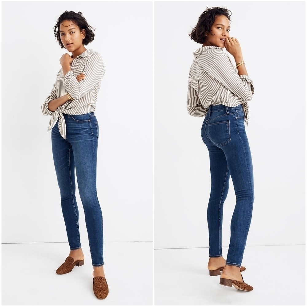 NEW Madewell Curvy High-Rise Skinny Dark Stretch Denim Jeans K4312‎